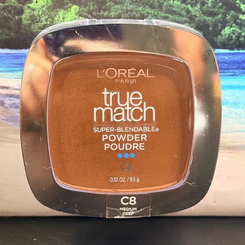 L'Oreal True Match Super-Blendable Powder C8 Cocoa Medium Deep 0.33oz New